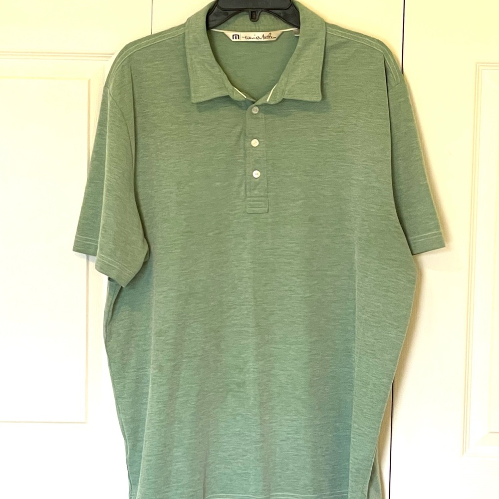 Travis Mathew Men's Green Polo Shirt